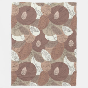 Mocha Hibiscus Botanische Harmonie Groot Fleece Deken