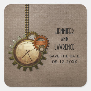 Mocha Horloge Vintage Enregistrer les stickers Dat