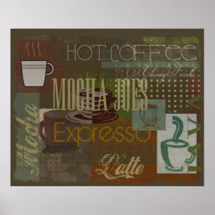 Mocha Joes Cafe Sign Poster