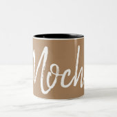 Mocha-koffieliefhebbers typografie tweekleurige koffiemok (Center)