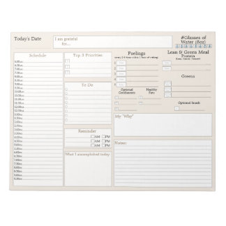 Mocha Latte | Dagelijkse planner | 5 en 1 Food Jou Notitieblok