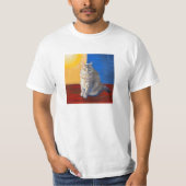 "Mocha le chat" - T-shirt style impressionniste (Devant)