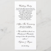 mocha lovebirds Programme de mariage (Dos)