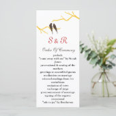 mocha lovebirds Programme de mariage (Debout devant)