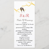 mocha lovebirds Programme de mariage (Devant)