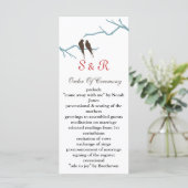 mocha lovebirds Programme de mariage (Debout devant)