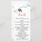 mocha lovebirds Trouwprogramma Programma (Voorkant / Achterkant)