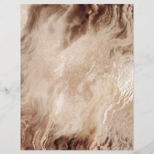 Mocha Marbre Brown Or 2 faces Papier à retouche