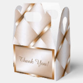 Mocha Marmeren Gable Favor Box Bedankdoosjes (Geopend)