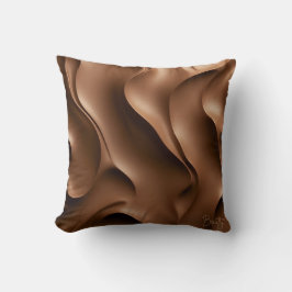 Mocha Mousse abstracte weergave van romige golven Kussen