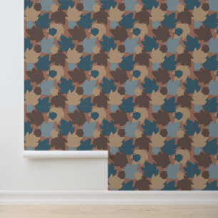 Mocha Mousse Blauwgroen eikenbladeren eikels Behang