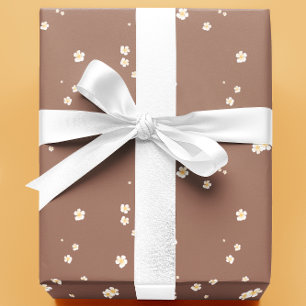 Mocha Mousse Bloemige Bloemen Cadeaupapier