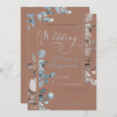 Mocha Mousse Botanical 03 Invitation (Devant / Derrière)