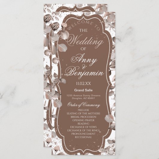 Mocha Mousse Botanisch (Voorkant / Achterkant)