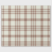 Mocha Mousse Brown Plaid Tartan Pattern Cadeaupapier (Vlak)