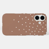 Mocha Mousse Brown Tiny Polka Dot 2025 Case-Mate iPhone Case (Achterkant (horizontaal))