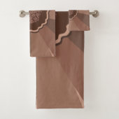 Mocha Mousse Daisy Floral Bad Handdoek (Insitu)