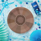 Mocha Mousse Daisy Floral Papieren Bordje (Feest)