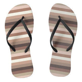 Mocha Mousse en accenten Horizontaal Stripe Patroo Teenslippers