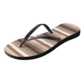 Mocha Mousse en accenten Horizontaal Stripe Patroo Teenslippers (Schuin)