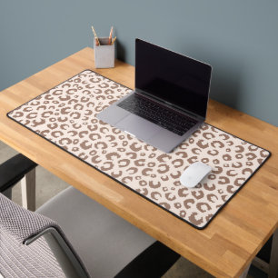 Mocha Mousse et crème Tan Leopard Motif