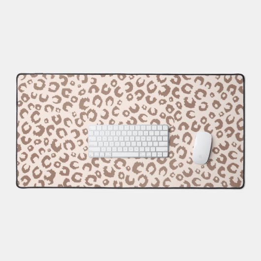 Mocha Mousse et crème Tan Leopard Motif (Clavier et souris)