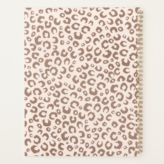 Mocha Mousse et crème Tan Leopard Motif (Dos)