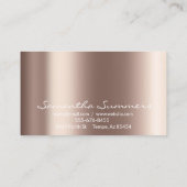 Mocha Mousse Faux Glitter Visitekaartje (Achterkant)