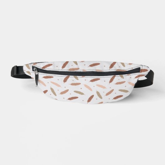 Mocha Mousse Feathers Fanny Pack (Recto)