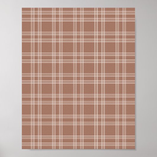 Mocha Mousse Gingham Poster (Voorkant)