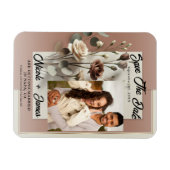 Mocha Mousse Moderne Botanische Bloemen Bewaar de Magneet (Horizontaal)