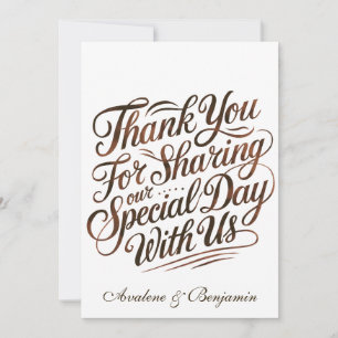 Mocha Mousse Peinture Calligraphie Merci Cartes