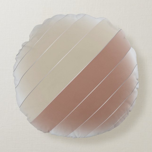 Mocha Mousse Rond Kussen (Voorkant)