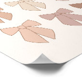 Mocha Mousse Strikjes Preppy Coquette Poster (Hoek)