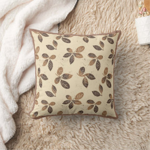 Mocha mousse trending kleur blad ontwerp kussen