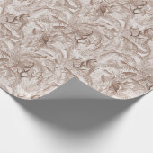 Mocha Mousse Tropische vogels en palmbladeren Cadeaupapier (Hoek)