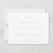 Mocha Mousse & White Boho Fotobruiloft Modern RSVP Kaartje (Voorkant)