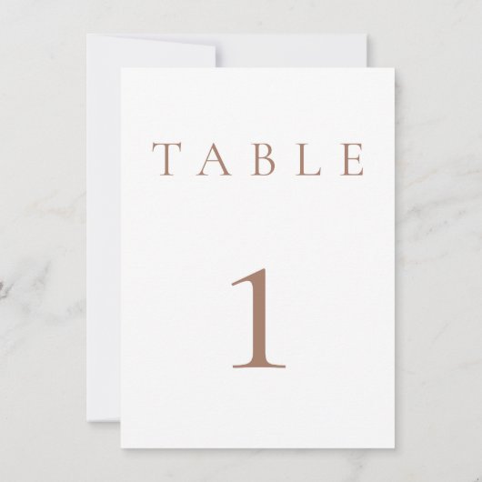 Mocha Mousse & White Mariage/Event Numéro de table (Dos)