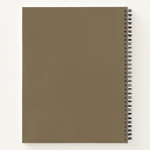 Mocha note Hardcover Spiral Carnet Journal (Dos)