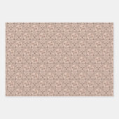 Mocha Rococo Revival Mandala Art Deco Scallop Inpakpapier Vel (Voorkant 3)