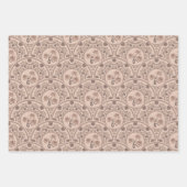 Mocha Rococo Revival Mandala Art Deco Scallop Inpakpapier Vel (Voorkant)