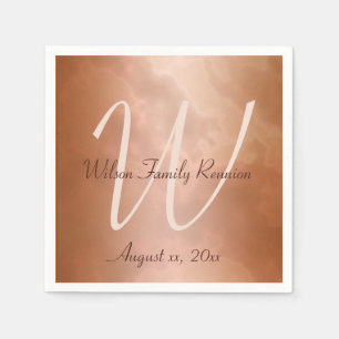 Mocha Roos Marmer Gepersonaliseerd Servetten