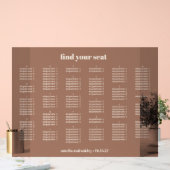 Mocha Simple Mariage Sièges Graphique Alphabétique (Mariage)