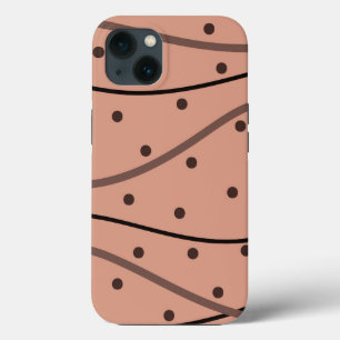 Mocha-Stippen en -strips iPhone 13 Hoesje