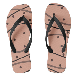 Mocha-Stippen en -strips Teenslippers