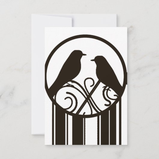 Mocha Stripe Bridal Shower Kaart (Achterkant)