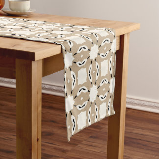 Mocha Swirl Monochrome Mirage Korte Tafelloper
