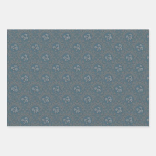 Mocha Tapestry Rococo Mandala Art Deco Scallop Inpakpapier Vel (Voorkant 3)