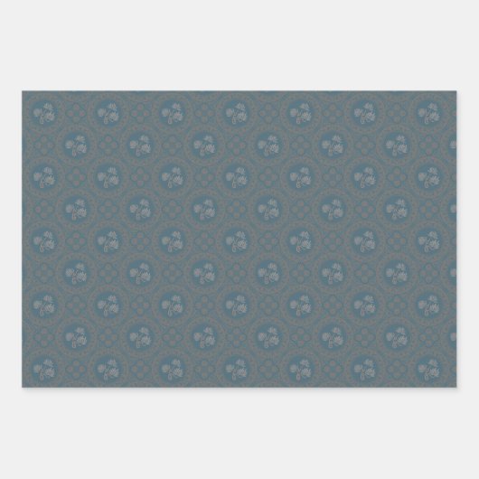 Mocha Tapestry Rococo Mandala Elegante Diamond Teg Inpakpapier Vel (Voorkant 3)