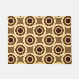 Mocha Taupe Retro Doelwit Patroon - Middeleeuws Deurmat